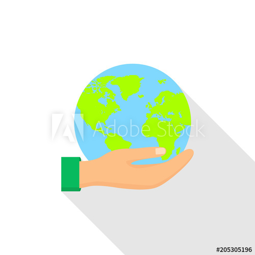 Hand Hold A Globe Icon Flat Illustration Of Hand Hold A Globe 500x500 Hand Hold A Globe Icon Flat Illustration Of Hand Hold A Globe