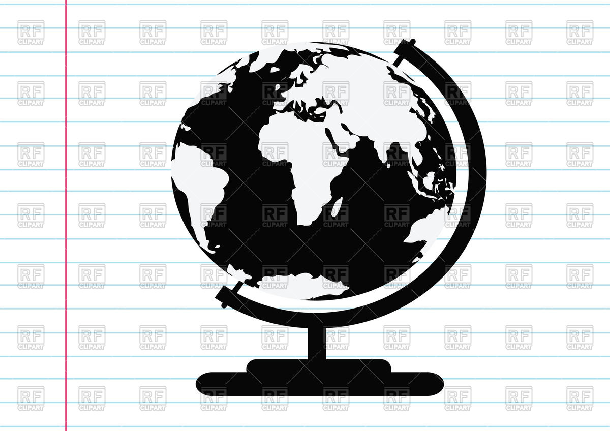 Black Flat Globe Vector Image Of Objects Tumdee 1200x848 Black Flat Globe Vector Image Of Objects Tumdee