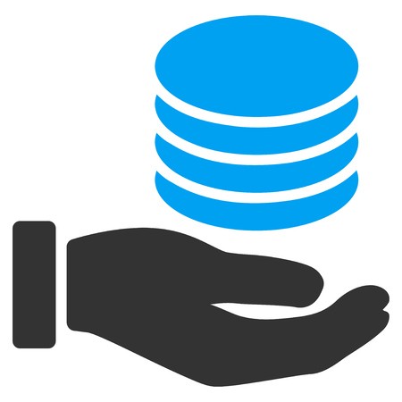 450x450 Coins Donation Hand Vector Pictogram Illustration Style Is A Flat