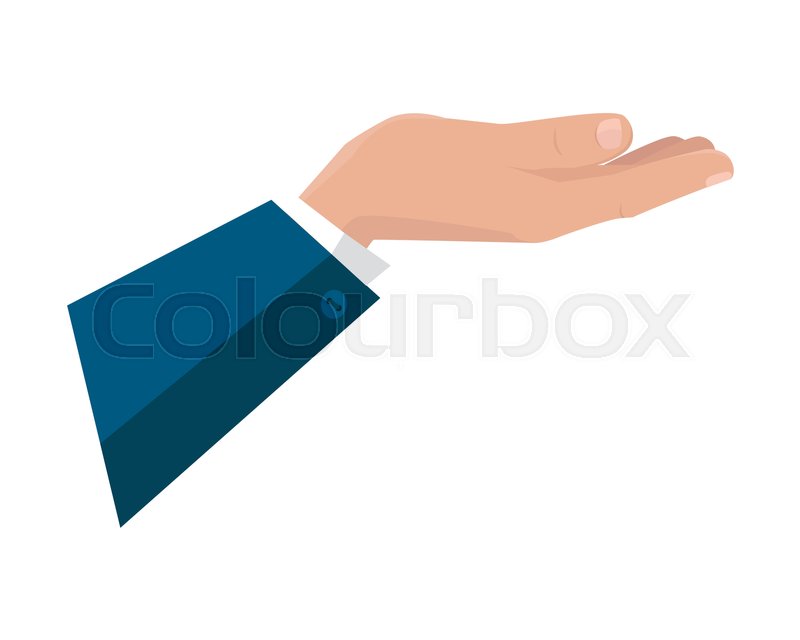 800x640 Human Hand Vector In Flat Style Stock Vector Colourbox