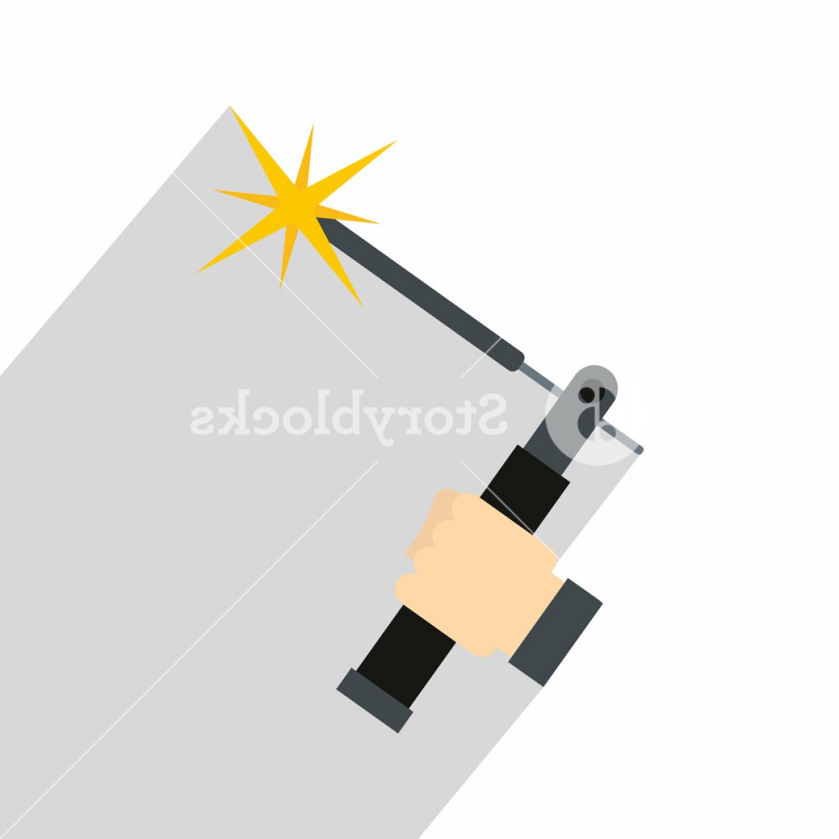 1200x1200 Mig Welding Torch In Hand Icon Flat Illustration Of Mig Welding