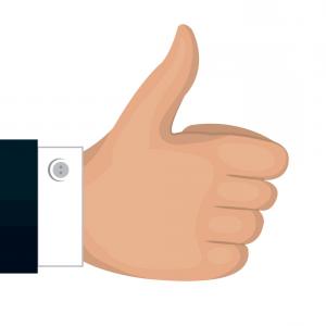 300x300 Photostock Vector Vector Flat Hands Set Right Left Palms Front