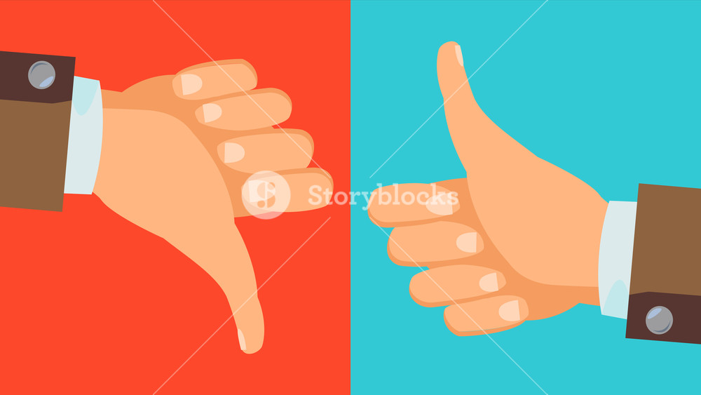 1000x563 Dislike, Like Hands Vector Thumbs Up, Thumbs Down Icons Social