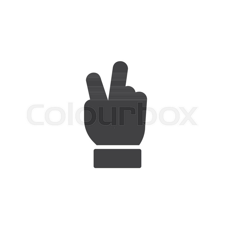 800x800 Victory Hand Vector Icon Filled Flat Stock Vector Colourbox
