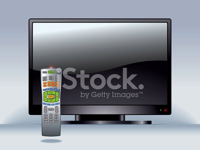 Flat Screen Tv And Remote Control Vector Stock Vectors 400x300 Flat Screen Tv And Remote Control Vector Stock Vectors