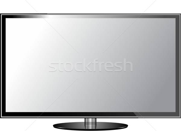 Tv Flat Screen Lcd, Plasma Realistic Vector Illustration Vector 600x435 Tv Flat Screen Lcd, Plasma Realistic Vector Illustration Vector