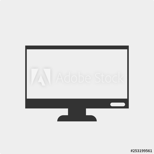 Tv Flat Screen Television Vector Icon 500x500 Tv Flat Screen Television Vector Icon