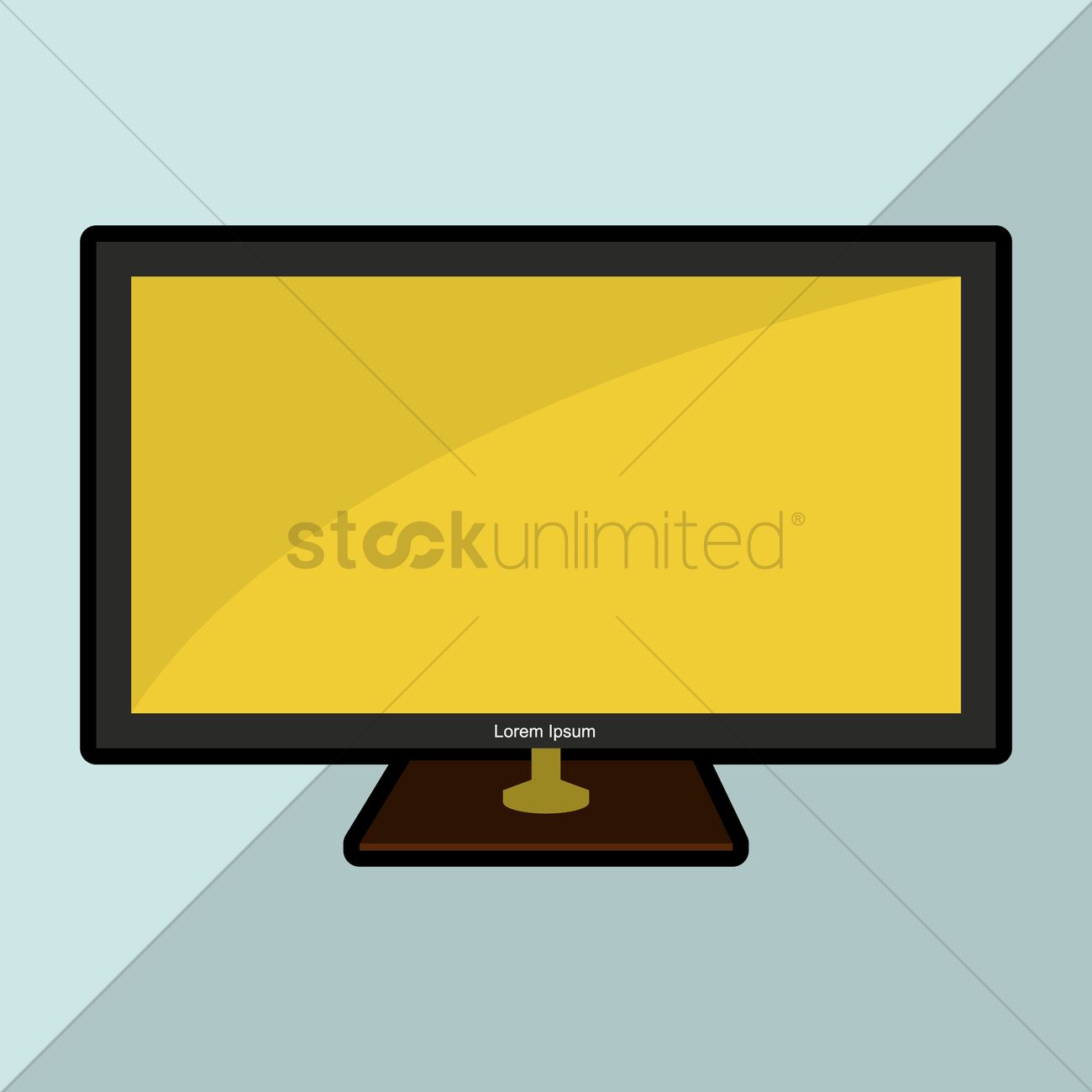 Flat Screen Television Vector Image 1300x1300 Flat Screen Television Vector Image