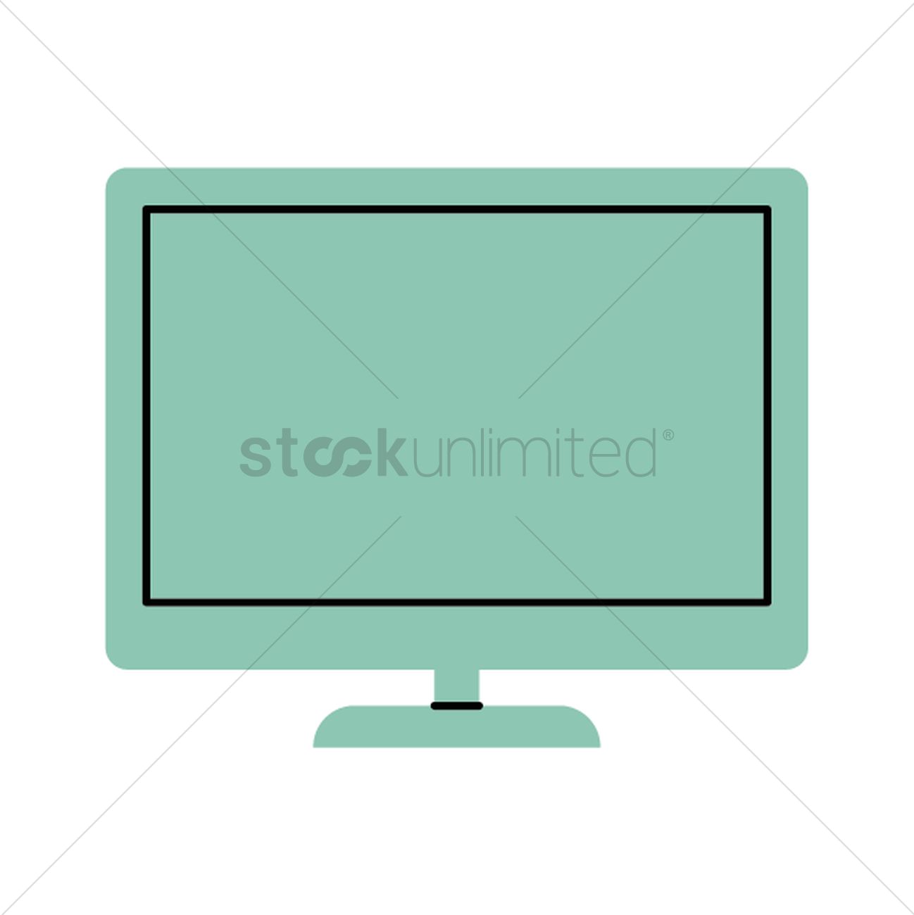 Flat Screen Television Vector Image 1298x1300 Flat Screen Television Vector Image