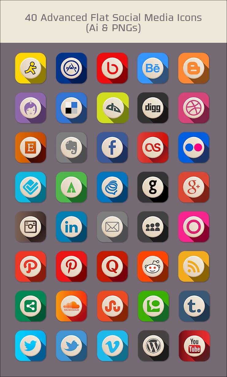 740x1231 Fantastic Free Social Media Icon Sets For Your Website