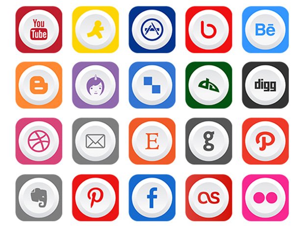 620x461 Absolutely Free Social Media Icons Sets