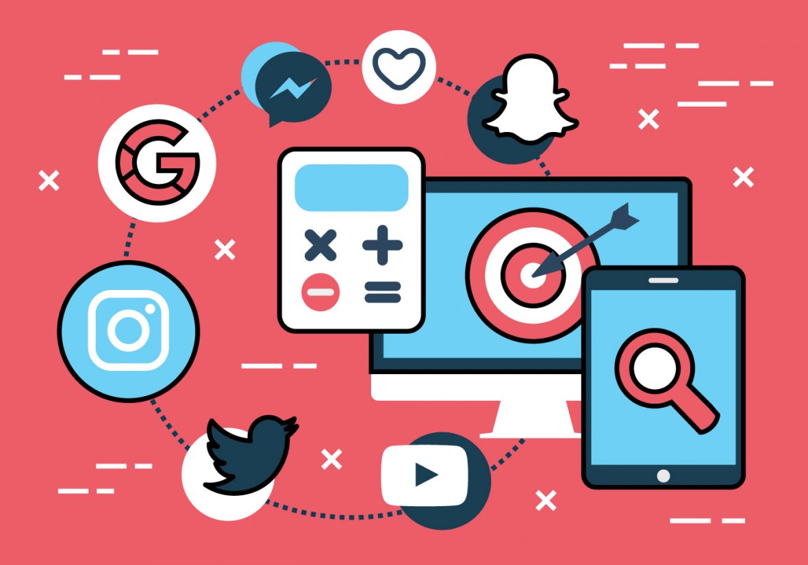 1180x826 Free Flat Social Media Vector Icons