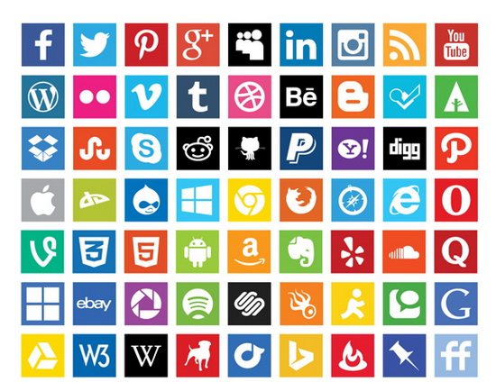 550x424 Social Media Icons Vector Fish Images