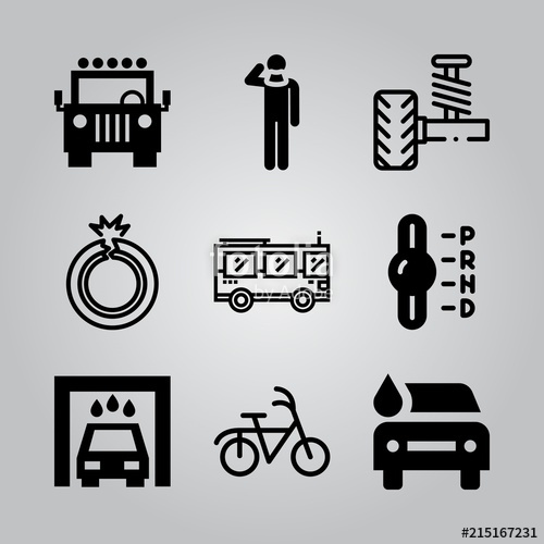 Simple Icon Set Of Transport Related Jeep Front View, Bus 500x500 Simple Icon Set Of Transport Related Jeep Front View, Bus