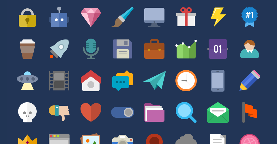 960x500 Flat Vector Icons Autodesk Graphic Tutorials