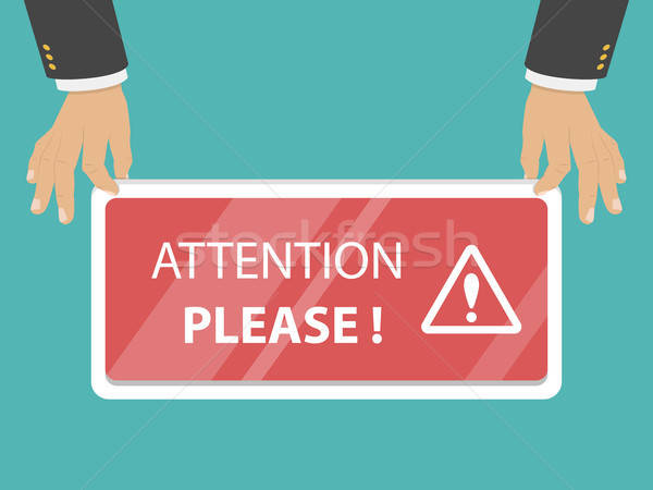 600x450 Attention Please Flat Vector Illustration Vector Illustration
