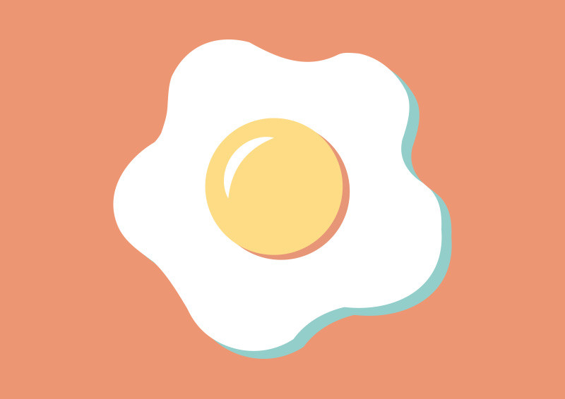 800x566 Fried Egg Flat Vector