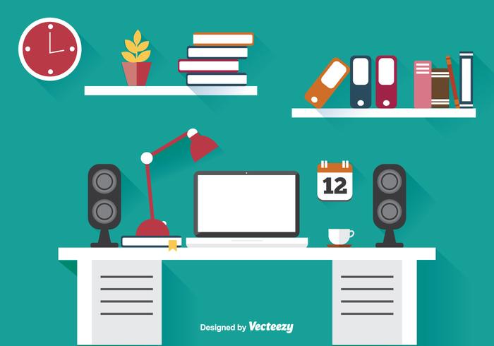 700x490 Flat Office Illustration