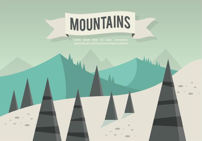 700x490 Free Flat Mountains Landscape Vector
