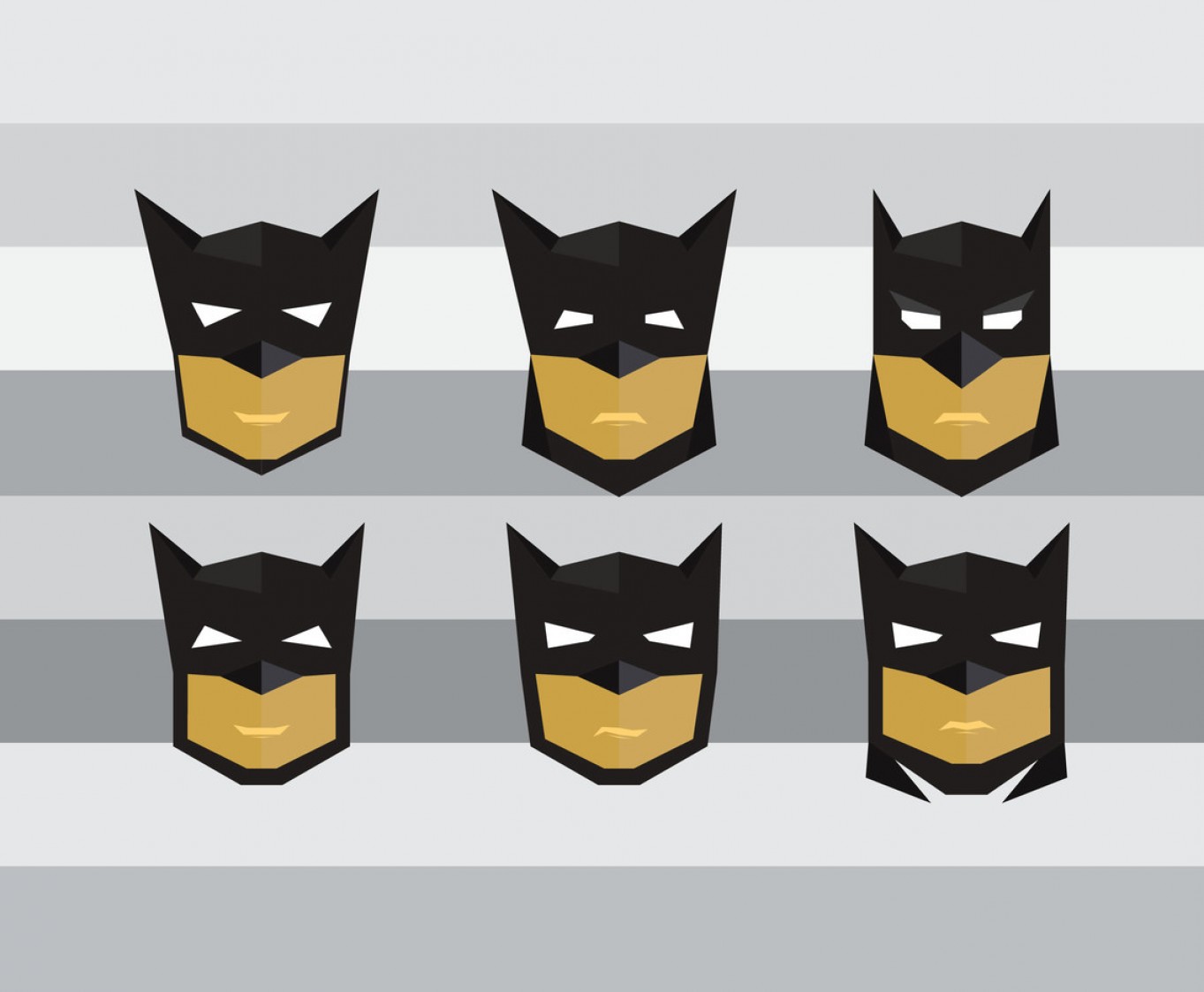 1363x1123 Batman Mask Cute Flat Vector Soidergi