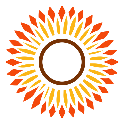 Flat Sunflower Head Vector Graphic 512x512 Flat Sunflower Head Vector Graphic