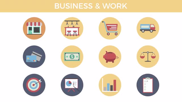 Flat Animated Vector Icons 640x360 Flat Animated Vector Icons