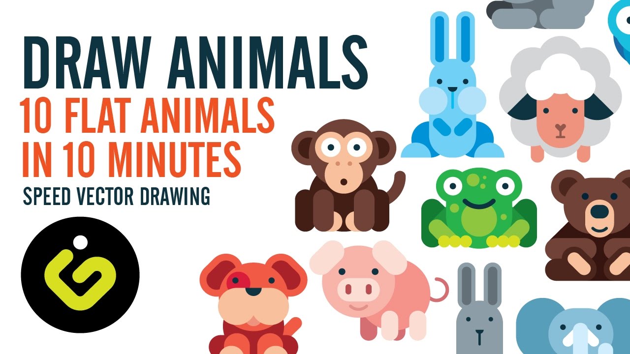How To Draw Animals, Flat Design Animals In Minutes, Speed 1280x720 How To Draw Animals, Flat Design Animals In Minutes, Speed