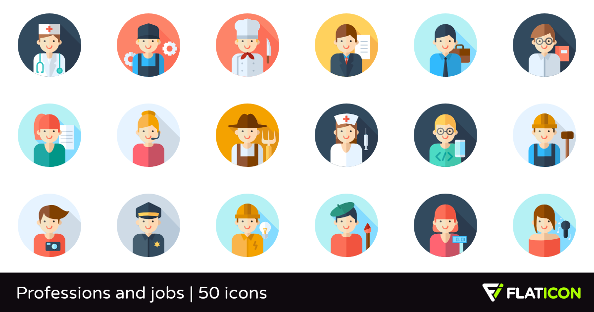 1200x630 Free Vector Icons Of Professions And Jobs Designed