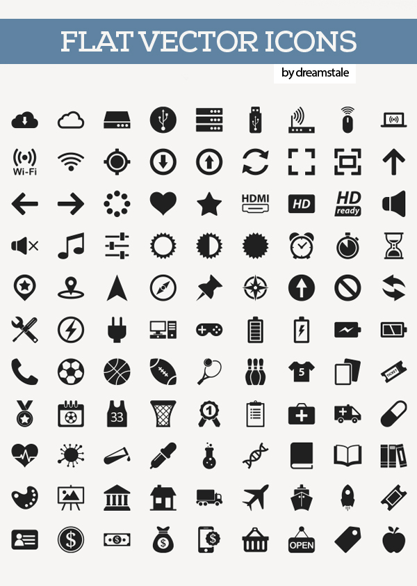 600x842 Free Flat Vector Icons Pack Icons Graphic Design Junction