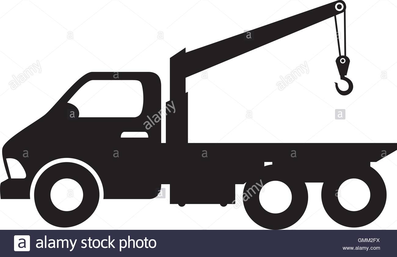 1300x841 Tow Truck Silhouette