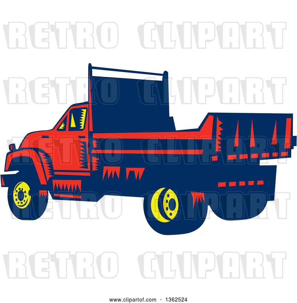 1024x1044 Vector Clip Art Of Retro Woodcut Yellow, Blue And Red Flatbed