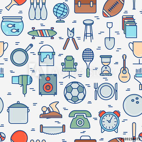 Garage Sale Or Flea Market Seamless Pattern For Background Thin 500x500 Garage Sale Or Flea Market Seamless Pattern For Background Thin