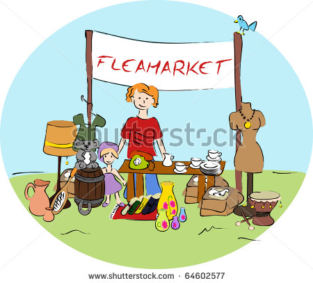 Stock Vector Flea Market Vector Honeysuckle Studios 450x407 Stock Vector Flea Market Vector Honeysuckle Studios
