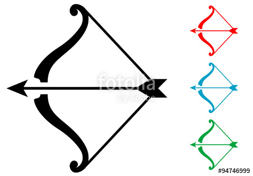 500x348 Pictograma Arco Y Flecha Varios Colores Stock Image And Royalty