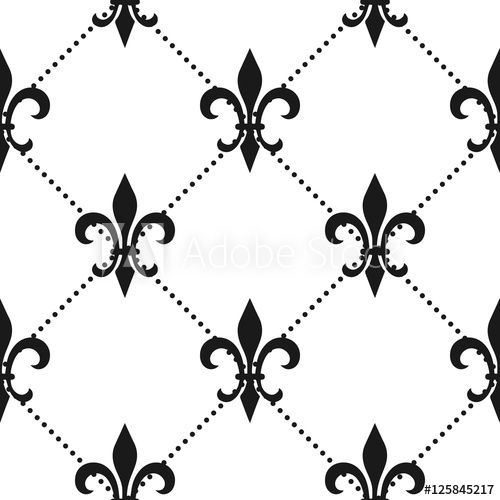 Golden Fleur De Lis Seamless Pattern Vector Illustration Black 500x500 Golden Fleur De Lis Seamless Pattern Vector Illustration Black