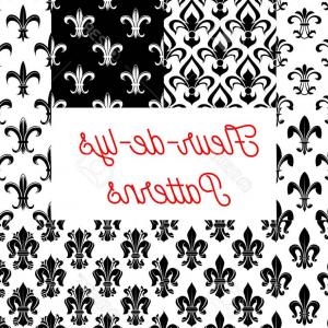 Photostock Vector Fleur De Lis Seamless Patterns Set Black 300x300 Photostock Vector Fleur De Lis Seamless Patterns Set Black