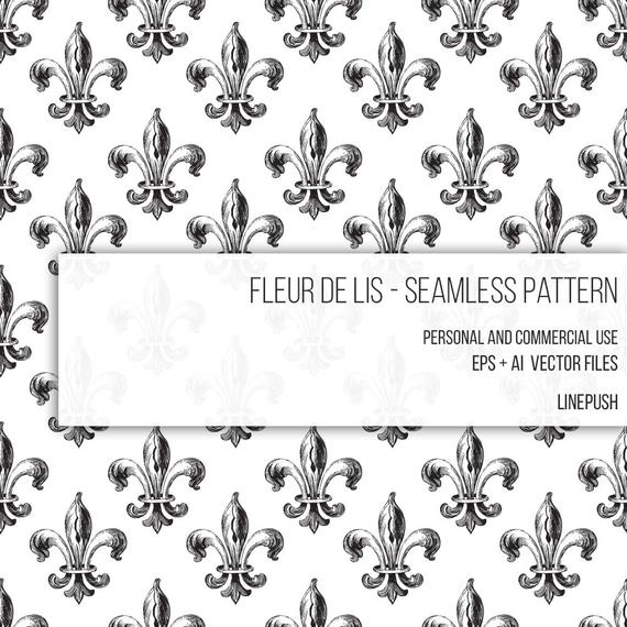 Sale Fleur De Lis Seamless Vector Pattern Digital Paper Etsy 570x570 Sale Fleur De Lis Seamless Vector Pattern Digital Paper Etsy