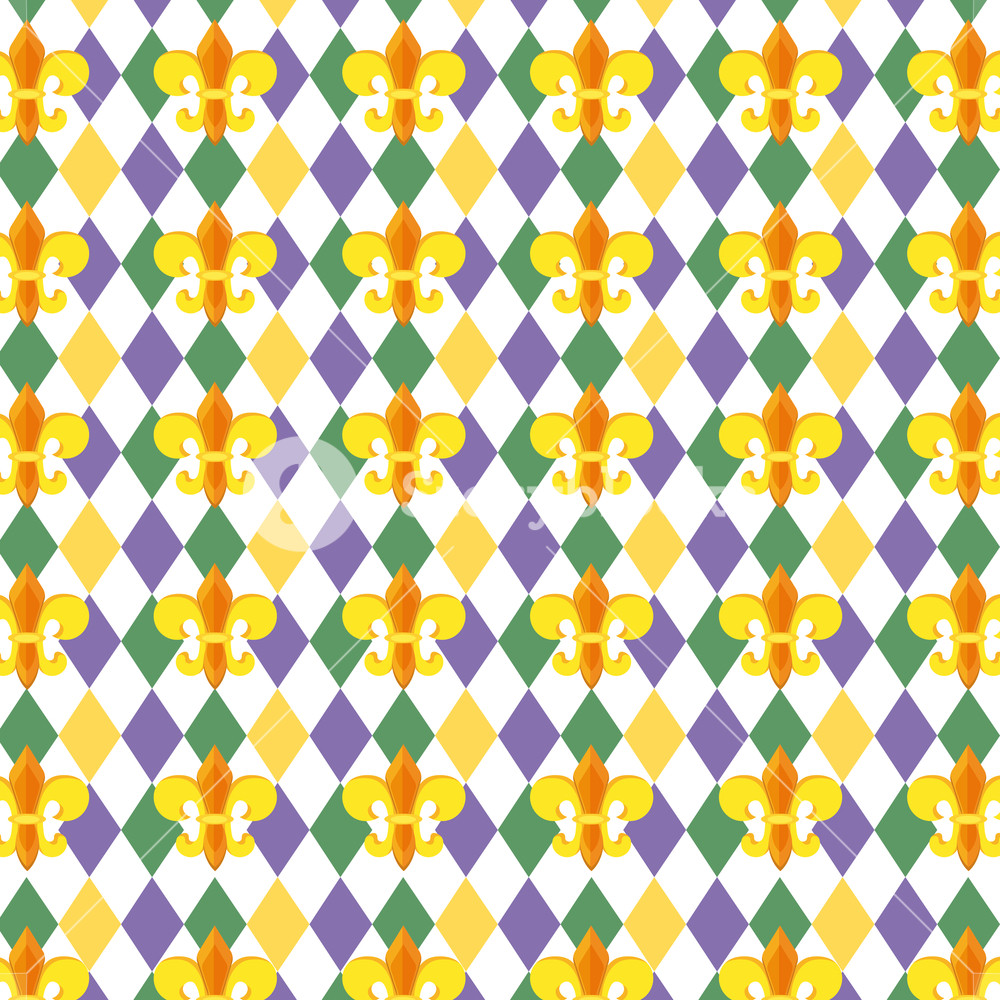 Fleur De Lis Background Decoration And Harlequin Pattern Vector 1000x1000 Fleur De Lis Background Decoration And Harlequin Pattern Vector