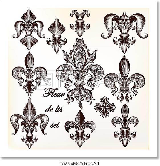 Free Art Print Of Collection Of Vector Royal Fleur De Lis 561x581 Free Art Print Of Collection Of Vector Royal Fleur De Lis