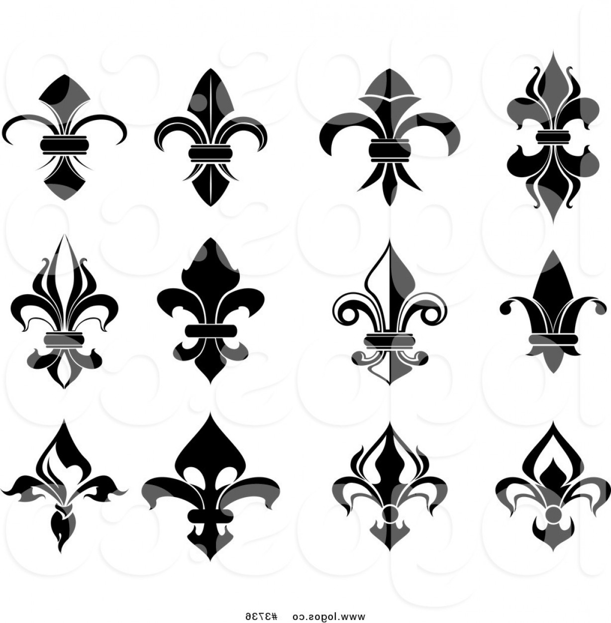 Royalty Free Fleur De Lis Collage Logo 1228x1252 Royalty Free Fleur De Lis Collage Logo