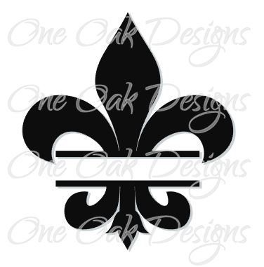 Fleur De Lis Split Pdf Dxf Png 376x381 Fleur De Lis Split Pdf Dxf Png