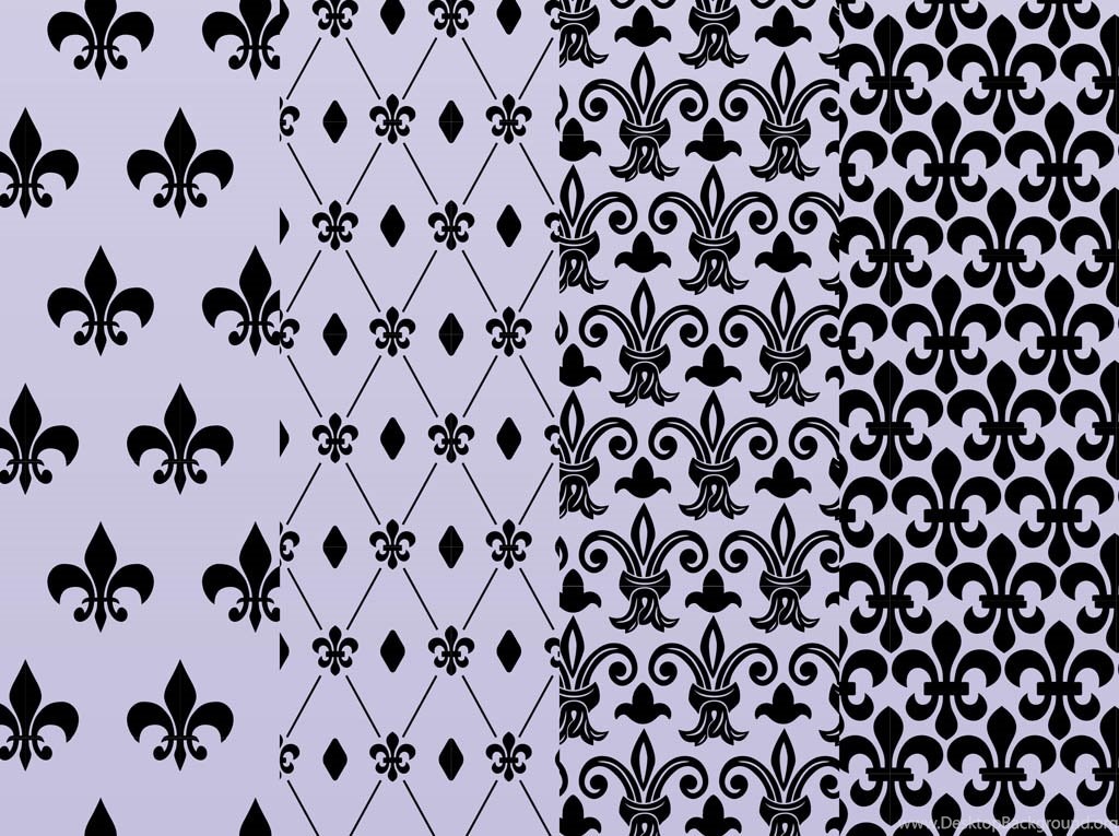 1024x765 Fleur De Lis Patterns Vector Art Graphics Desktop Background