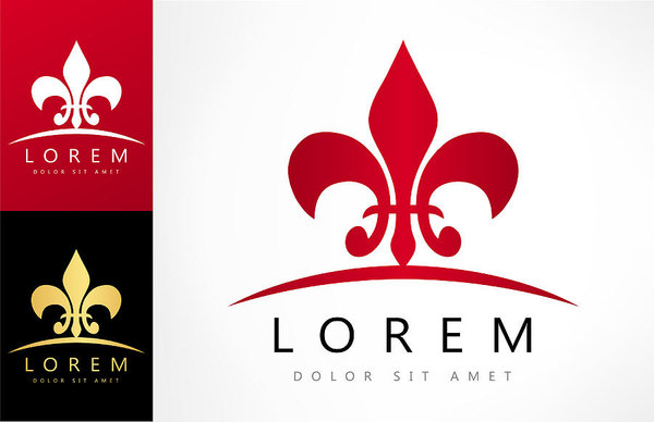 600x388 Fleur De Lis Vector Art Print