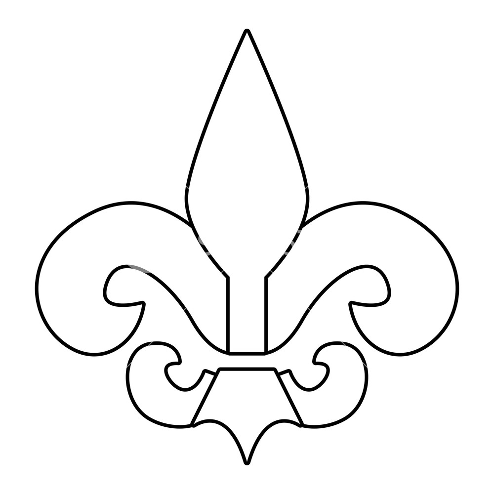 1000x1000 Fleur De Lis Ccartoon Vector Illustration Graphic Design Royalty