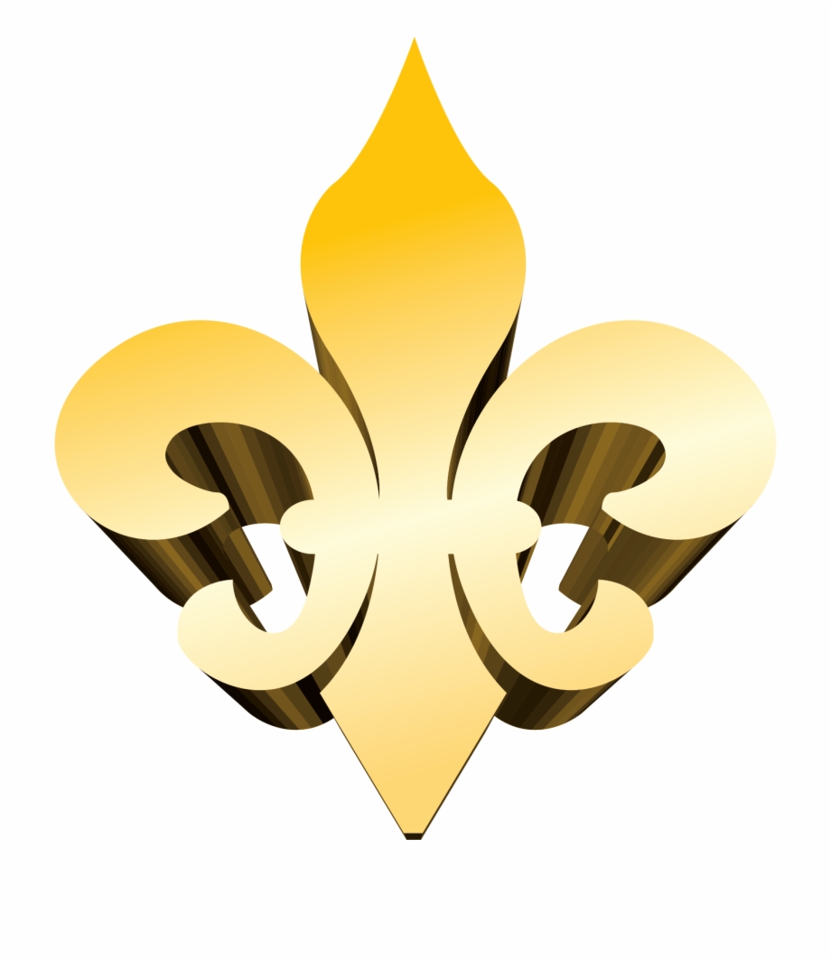 920x1063 D Gold Fleur De Lis Vector Clip Art