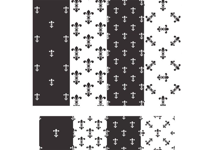 700x490 Free Fleur De Lis Vector Seamless Patterns