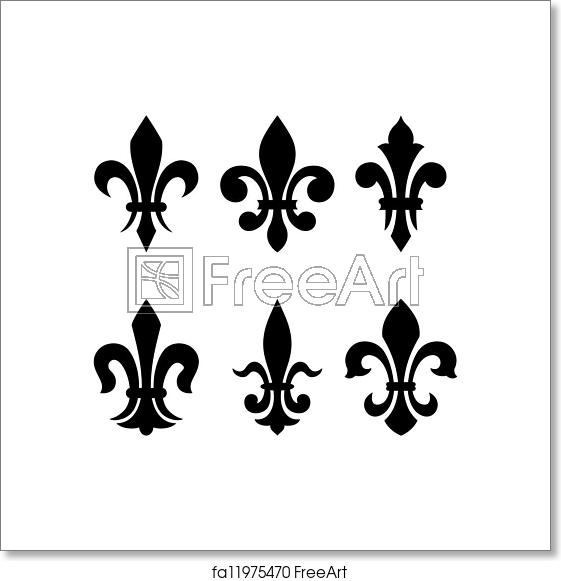561x581 Free Art Print Of Heraldic Symbol Fleur De Lis Lily Flower