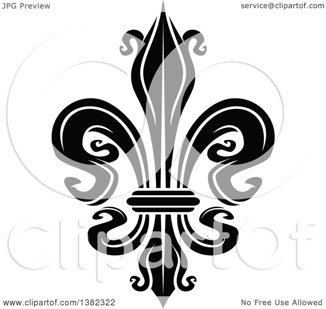 1080x1024 Clipart Of A Black And White Fleur De Lis