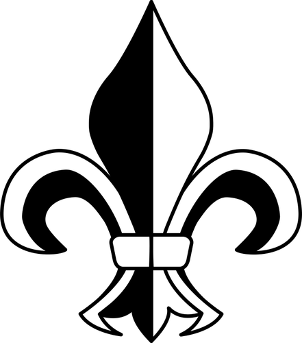 441x500 Fleur De Lys In Black And White Illustration