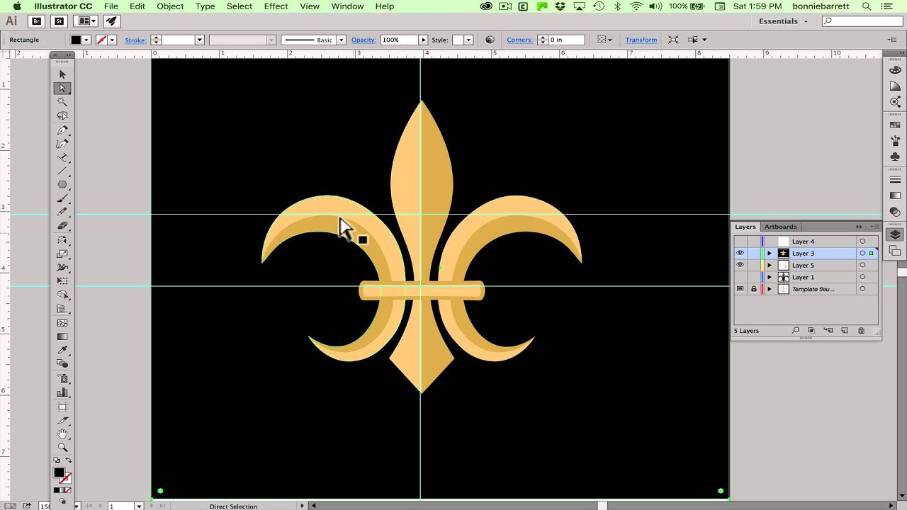1280x720 Draw A Fleur De Lis In Illustrator With The Curvature Tool